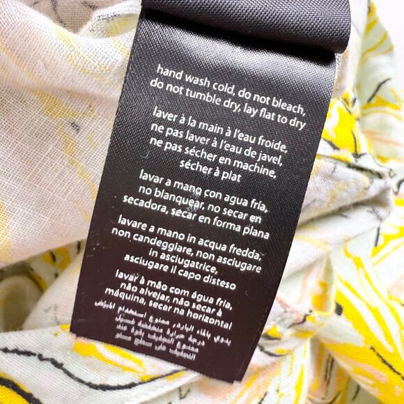 Onia x DVF Women's Renee Tropical Floral Linen Maxi Dress Yellow - Picture 10 of 16